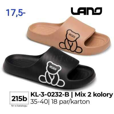 Klapki damskie 7AKL-3-0232B.MIX (35/40,18par)