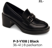 Czółenka damskie 3-Y108.BLACK (36/41,8par)