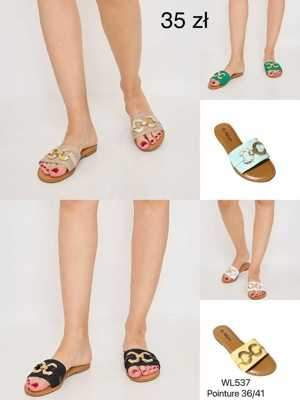Klapki damskie 7AWL537.KOLORDOWYBORU (36//41,12par)