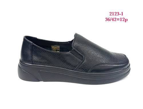Półbuty damskie 7A2123-1.BLACK (36/42,12par)