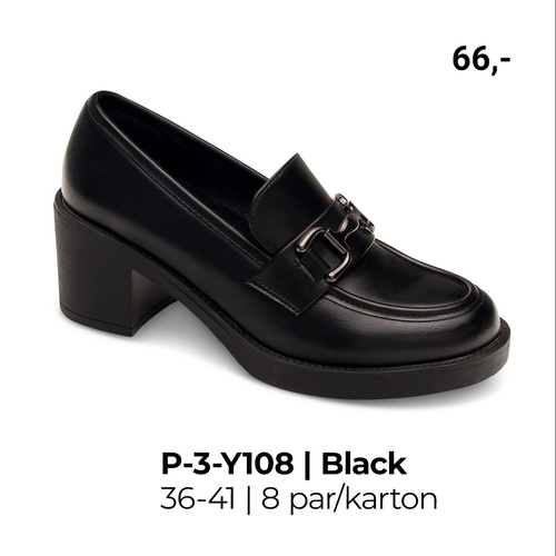 Czółenka damskie 3-Y108.BLACK (36/41,8par)