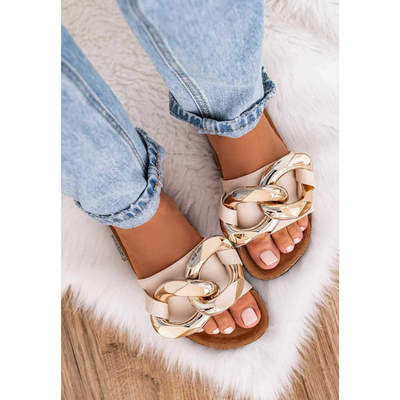 Klapki damskie 7A2020-30.BEIGE (36/41,12par)