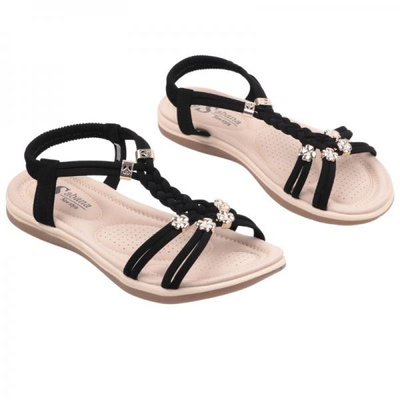 Sandały damskie DH22-1.BLACK (36/41,12par)