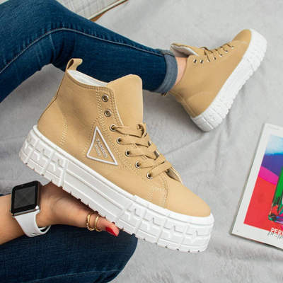 Trampki damskie 7AHR29.KHAKI (36/41,12par)