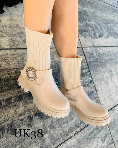 Botki damskie 7AUK38.BEIGE (36/41,12par)