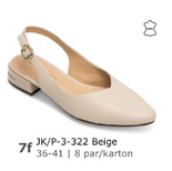 Sandały damskie 7AP-3-322.BEIGE (36/41,8par)