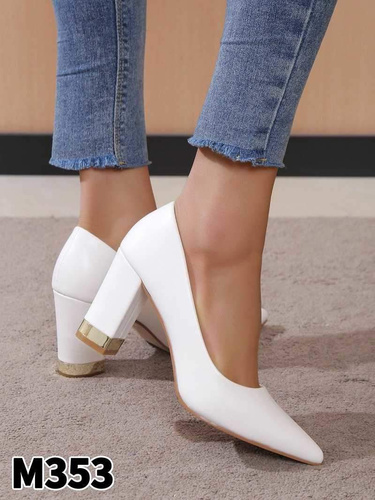 Czółenka damskie M353.WHITE (36/41 12par)