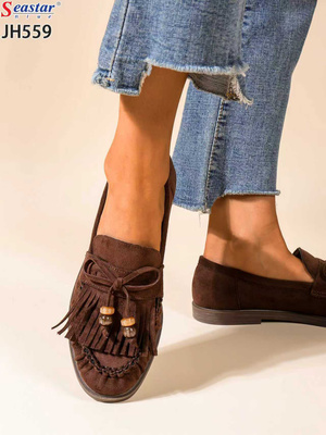 Balerinki damskie  7AJH559.BROWN (36/41,12par)