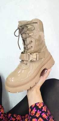 Botki damskie A7601-63.KHAKI (36/41,8par)