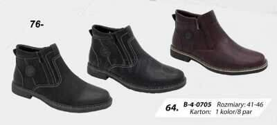 Trzewiki męskie  9AB-4-0705.KOLORDOWYBORU  (41/46,12par)