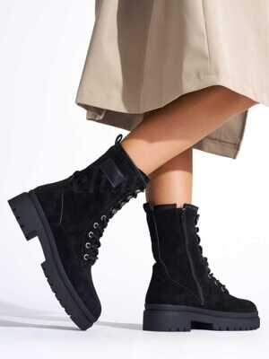 Botki damskie ocieplane  7AMR-23.BLACK  (36/41,12par)