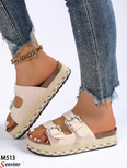 Klapki damskie M513.BEIGE (36/41,12par)