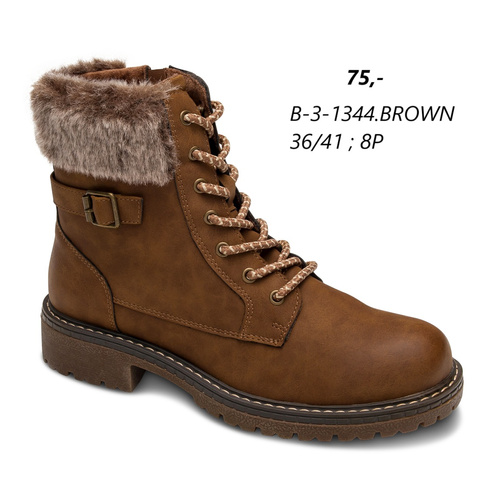 Botki damskie 7AB-3-1344.BROWN (36/41,8par)