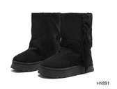 Botki damskie HY891.BLACK ocieplane (36/41,12par)