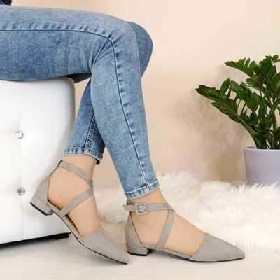 Balerinki damskie 7ALL-213.GREY (36/41,12par)