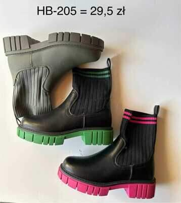 Botki dziewczęce  5AHB-205.KOLORDOWYBORU  (30/35,12par)