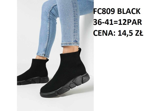 Botki damskie FC809.BLACK (36/41,12par)