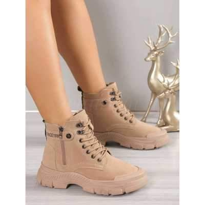 Trzewiki damskie 7ANB607.KHAKI (36/41,12par)