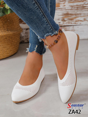 Balerinki damskie ZA42.WHITE (36/41,12par)