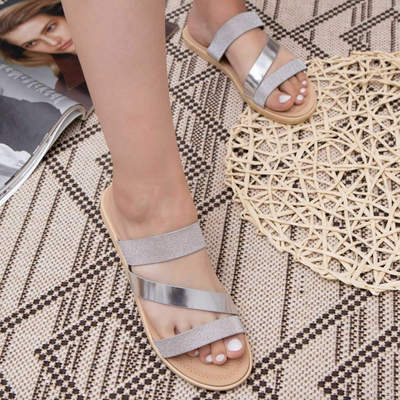 Klapki damskie 7AJM179.SILVER (36/41,12par)