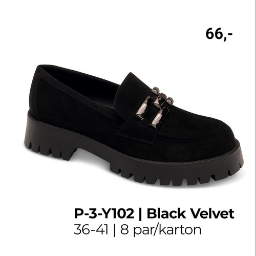 Półbuty damskie 3-Y102.BLACK (36/41,8par)