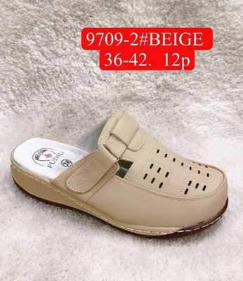 Klapki damskie 7A9709-2.BEIGE (36/42,12par)