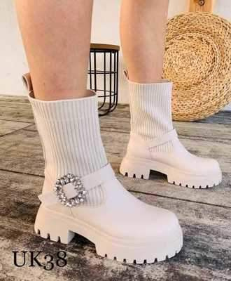 Botki damskie 7AUK38.BEIGE (36/41,12par)