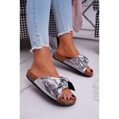 Klapki damskie CK111.SILVER (36/41,12par)