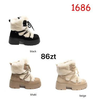 Botki damskie 1686.KOLORDOWYBORU (36/41,12par)