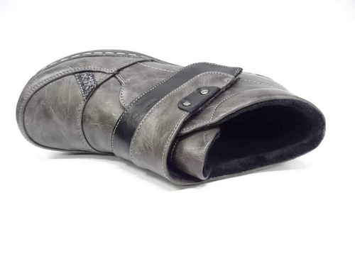 Botki damskie ocieplane  7A9652A-5.GREY    (37/42,12par)