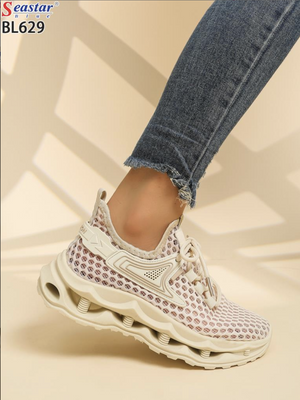 Buty sportowe damskie 7ABL629.BEIGE (36/41,12par)