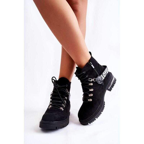 Botki damskie NC1285.BLACK  Ocieplane (36/41,12par)