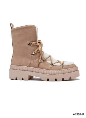Botki damskie ocieplane 8901-8.BEIGE (36/41,12par)