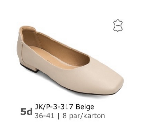 Balerinki damskie 7AP-3-317.BEIGE (36/41,8par)