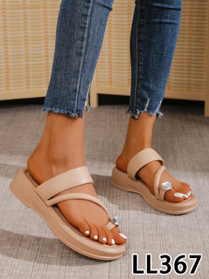 Klapki damskie 7ALL367.KHAKI  (36/41,12par)