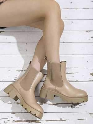 Botki damskie 7AJJ45.KHAKI Ocieplane (36/41,12par)