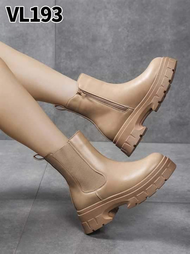 Botki damskie 7AVL193.KHAKI (36/41,12par)
