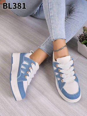 Buty sportowe damskie 7ABL381.WHITE/BLUE (36/41,12par)