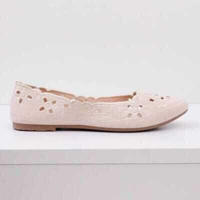 Balerinki damskie F20-4.BEIGE (36/41,12par)