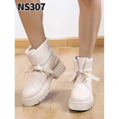 Botki damskie 7ANS307.BEIGE Ocieplany (36/41,12par)