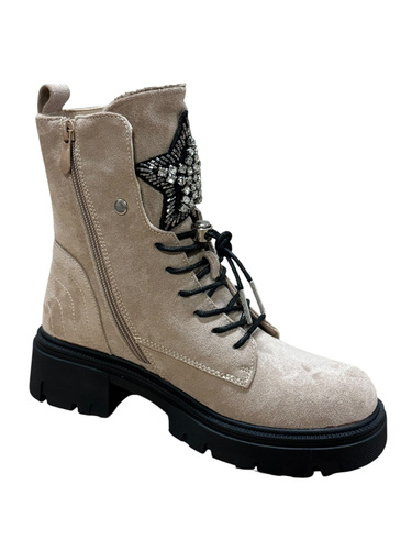Botki damskie ocieplane 7AA-921.KHAKI  (36/41,12par)