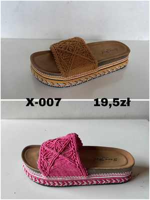 Klapki damskie X-007.KOLORDOWYBORU (36/41,12par)