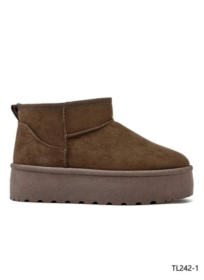 Botki damskie ocieplane TL242-1.BROWN (36/41,12par)