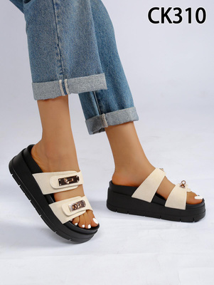 Klapki damskie CK310.BEIGE (36/41,12par)