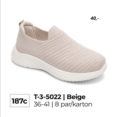 Buty sportowe damskie 3-5022.BEIGE (36/41,8par)