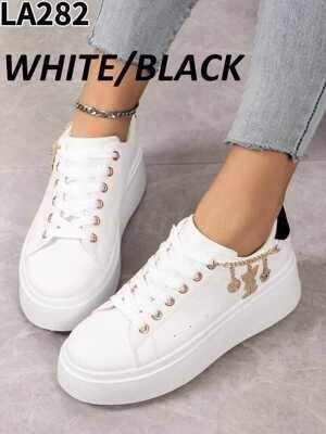 Buty sportowe damskie 7ALA282.WHITE/BLACK (36/41,12par)