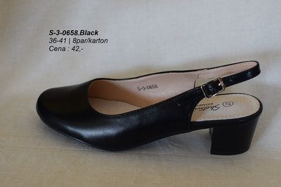 Czółenki damskie 3-0658.BLACK (36/41,8par)