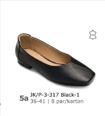 Balerinki damskie 7AP-3-317.BLACK-1 (36/41,8par)