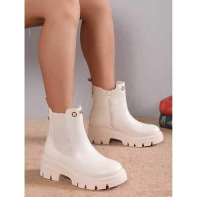 Botki damskie ocieplane  7AVL221.BEIGE   (36/41,12par)