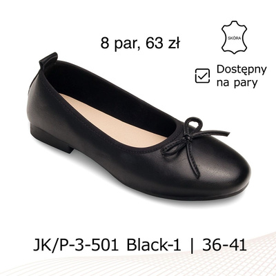 Balerinki damskie 7AP-3-501.BLACK-1 (36/41,8par)